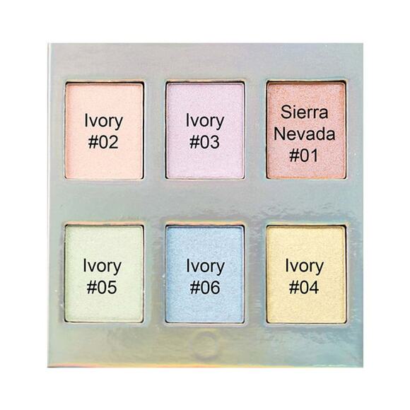 Naked Cosmetics Holographic Highlighter Palette 6 Iridescent Shades NEW - Picture 2 of 10